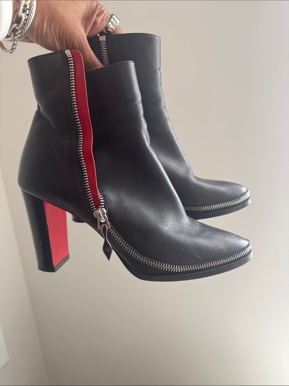 Christian Louboutin Zip Around Moto Boots Sz.39.5